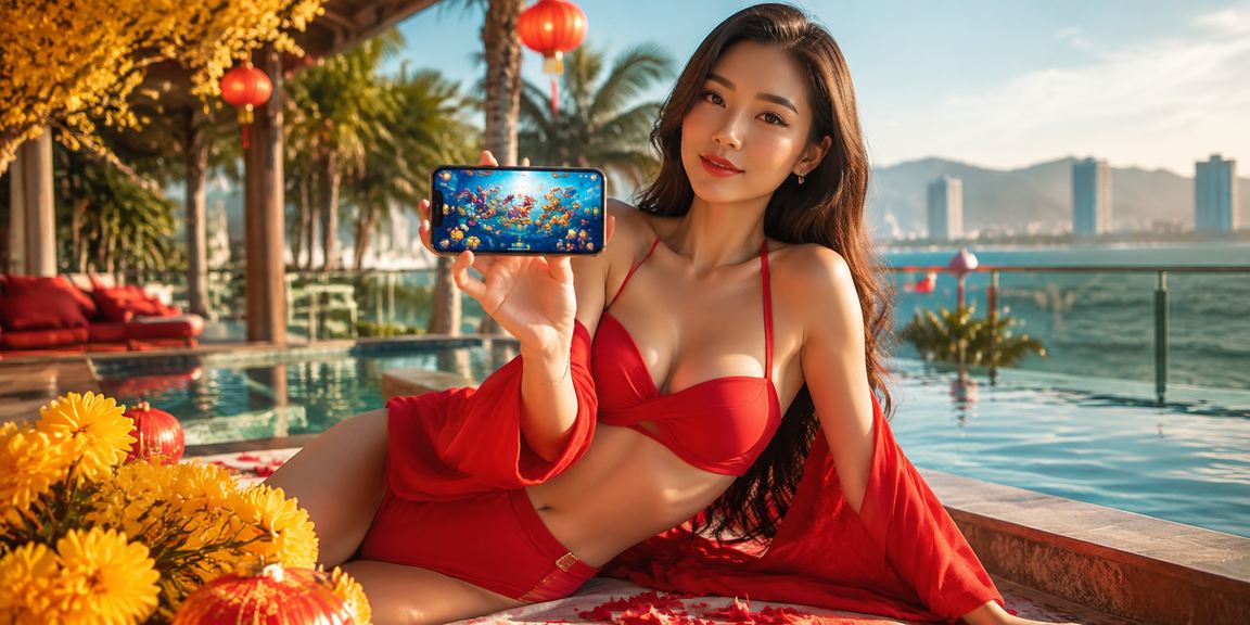 Bãi biển Đà Nẵng gợi bối cảnh xem giải thưởng game bắn cá trên di động