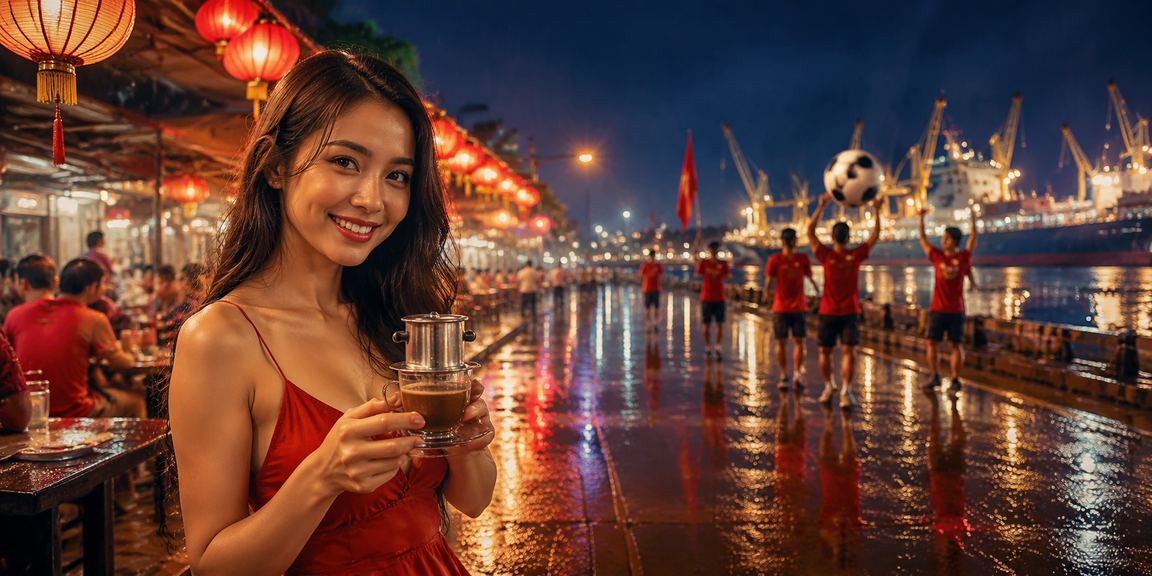 Không gian cà phê Hải Phòng minh họa thao tác đăng ký trên thiết bị di động